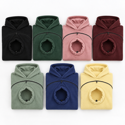 PawTee Cat Carrier Hoodie — Zip-Up Front Pouch