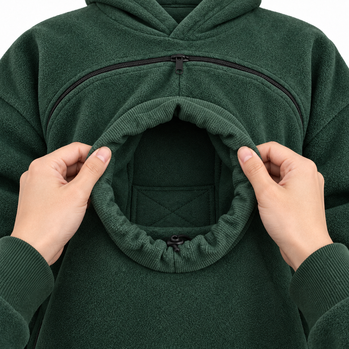 PawTee Cat Carrier Hoodie — Zip-Up Front Pouch